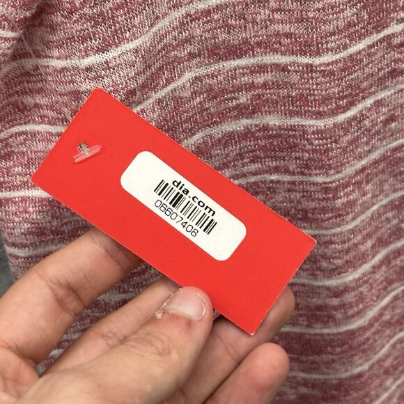 Molly & Isadora Top Womens 2XL Soft Pink Stripe Valentines Day NWT Tunic Tee - Picture 4 of 7